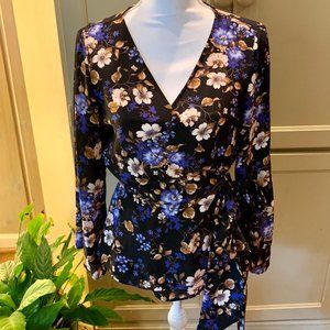 Amour Vert Virginia Floral Silk Blouse